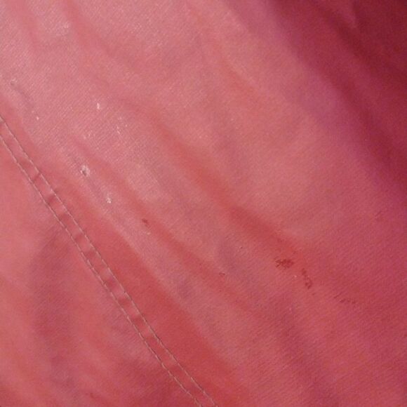 Lot One Inc. of Boston pink raincoat with tartan interior snap closure size L - Picture 8 of 13